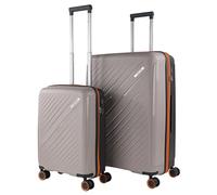 Jaslen - Juego De Maletas De Viaje Rígidas Cabina Mediana Grande Ligeras con Ruedas 360º Conjunto Equipaje con Candado de Combinacion TSA Set Ideal para Viajeros Exigentes. Extensible, Taupe