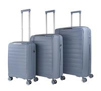 Jaslen - Juego De Maletas De Viaje Rígidas Cabina Mediana Grande Ligeras con Ruedas 360º Conjunto Equipaje con Candado de Combinacion TSA Set Ideal para Viajeros Exigentes. Extensible, Azul Claro