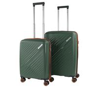 Jaslen - Juego De Maletas De Viaje Rígidas Cabina Mediana Grande Ligeras con Ruedas 360º Conjunto Equipaje con Candado de Combinacion TSA Set Ideal para Viajeros Exigentes. Extensible, Kaki