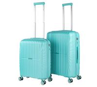 Jaslen - Juego De Maletas De Viaje Rígidas Cabina Mediana Grande Ligeras con Ruedas 360º Conjunto Equipaje con Candado de Combinación TSA_TITUL Set Ideal para Viajeros Exigentes., Menta