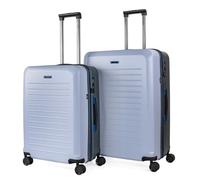 Jaslen - Juego Maletas De Viaje rígidas Trolley con Candado de Combinacion TSA y 4 Doble Rueda 360° Set Maletas De Viaje Ligeras y Resistentes Maleta Extensible, Azul Celeste