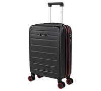 Jaslen - Maleta de Cabina 55x40x20 - Maletas De Viaje Cabina Rígidas Trolley con 4 Ruedas Dobles para Avion Ligera Equipaje De Mano Candado de Combinación. Compatible Ryanair, Negro