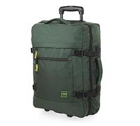 Jaslen - Maleta de Viaje Cabina 55x40x20 - Material Poliéster - Equipaje de Mano para Avión - Tamaño Pequeño, Kaki