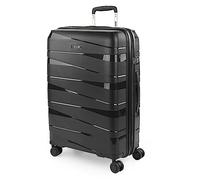 Jaslen - Maleta Mediana con 4 Ruedas Giratorias para Viajes Largos Tipo Trolley. Candado de Combinacion TSA Ideal como Maletas de Viaje Grandes 23 Kilos y Maleta Viaje Mediana Resistentes, Negro