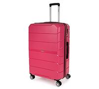 Jaslen - Maletas Grandes De Viaje Rígidas Ligeras con 4 Doble Rueda 360° Candado de Combinacion TSA Maleta Grande 23 Kilos Alta Resistencia Extensible Maleta XL Duradera, Fresa