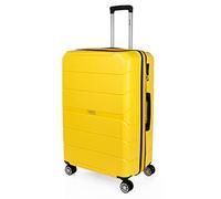 Jaslen - Maletas Grandes De Viaje Rígidas Ligeras con 4 Doble Rueda 360° Candado de Combinacion TSA Maleta Grande 23 Kilos Alta Resistencia Extensible Maleta XL Duradera, Amarillo