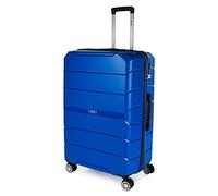 Jaslen - Maletas Grandes De Viaje Rígidas Ligeras con 4 Doble Rueda 360° Candado de Combinacion TSA Maleta Grande 23 Kilos Alta Resistencia Extensible Maleta XL Duradera, Azul