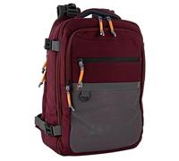 Jaslen - Mochila viaje cabina Avion. Maleta ligera de mano con compartimentos. Compatible Ryanair, Granate