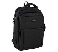 Jaslen - Mochila Viaje Cabina Avion Maleta Ligera para Avión De Mano con Compartimentos. Compatible Ryanair, Negro