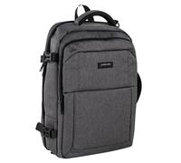 Jaslen - Mochila Viaje Cabina Avion Maleta Ligera para Avión De Mano con Compartimentos. Compatible Ryanair, Gris