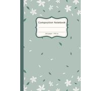 Jasmine Flower3 composition notebook: Ideal paperback for adults, teens and kids - Blank notebook hand letter 6x9 inc.,100 pages