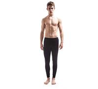 Jasmine seda para hombre Pure Silk tŽrmica Long Johns Negro (media)
