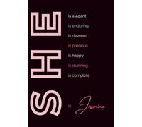 Jasmine: Unique Customized Name Journal, Thank you Gift, Thoughtful Cool Present for Jasmine - 110 Pages, 6x9 inch Notebook
