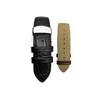 JASMKLX 1 8mm / 19mm / 20mm / 22mm / 24mm Cinturón de banda de reloj de cuero for hombre Reloj Correa Pulsera Doble Push Butterfly Hebilla Herramientas(Schwarz,22mm)