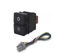 JASMKLX 1 Unidad de Interruptor de Doble Llave, Luces antiniebla, Fuente de alimentación de Radar, botón de Interruptor de Faro LED Apto for Honda Civic 16-21(Power Headlights)