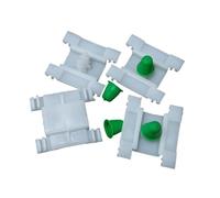 JASMKLX 10 Uds. Clips de plástico for Puerta de Coche, moldura de vástago Corto Apto for Volkswagen Golf MK3 1H0853585, Clips de moldura for Puerta