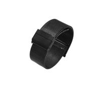JASMKLX 12/14 / 16/19 / 20 / 22mm Correa de reloj Malla de metal Malla de acero inoxidable Reloj de pulsera Mujeres Hombres Pulsera Reloj Banda Moda Moda Correa(Schwarz,17mm)