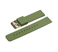 JASMKLX 18 mm 20 mm 22 mm de 24 mm Caja de silicona Hebilla plegable Ajuste for Samsung Fit for Galaxy Watch Gear S2 S3 Banda de correa de brazalete de goma de liberación rápida(ArmyGreen-G,16mm)