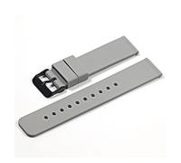 JASMKLX 18 mm 20 mm 22 mm de 24 mm Caja de silicona Hebilla plegable Ajuste for Samsung Fit for Galaxy Watch Gear S2 S3 Banda de correa de brazalete de goma de liberación rápida(Gray-BK,14mm)