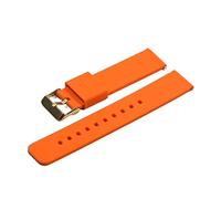 JASMKLX 18 mm 20 mm 22 mm de 24 mm Caja de silicona Hebilla plegable Ajuste for Samsung Fit for Galaxy Watch Gear S2 S3 Banda de correa de brazalete de goma de liberación rápida(Orange-G,16mm)