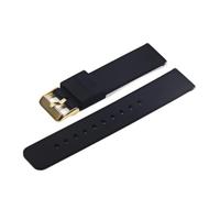 JASMKLX 18 mm 20 mm 22 mm de 24 mm Caja de silicona Hebilla plegable Ajuste for Samsung Fit for Galaxy Watch Gear S2 S3 Banda de correa de brazalete de goma de liberación rápida(Black-G,18mm)