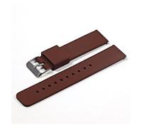 JASMKLX 18 mm 20 mm 22 mm de 24 mm Caja de silicona Hebilla plegable Ajuste for Samsung Fit for Galaxy Watch Gear S2 S3 Banda de correa de brazalete de goma de liberación rápida(Brown-S,18mm)