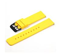 JASMKLX 18 mm 20 mm 22 mm de 24 mm Caja de silicona Hebilla plegable Ajuste for Samsung Fit for Galaxy Watch Gear S2 S3 Banda de correa de brazalete de goma de liberación rápida(Yellow-BK,14mm)