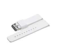 JASMKLX 18 mm 20 mm 22 mm de 24 mm Caja de silicona Hebilla plegable Ajuste for Samsung Fit for Galaxy Watch Gear S2 S3 Banda de correa de brazalete de goma de liberación rápida(White-S,20mm)