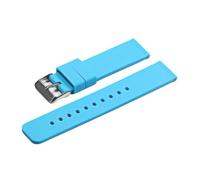JASMKLX 18 mm 20 mm 22 mm de 24 mm Caja de silicona Hebilla plegable Ajuste for Samsung Fit for Galaxy Watch Gear S2 S3 Banda de correa de brazalete de goma de liberación rápida(Light blue-S,14mm)