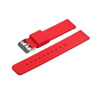 JASMKLX 18 mm 20 mm 22 mm de 24 mm Caja de silicona Hebilla plegable Ajuste for Samsung Fit for Galaxy Watch Gear S2 S3 Banda de correa de brazalete de goma de liberación rápida(Red-S,18mm)