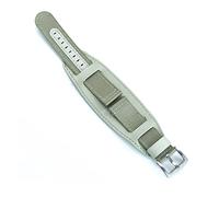 JASMKLX 20mm 22mm reloj de reloj negro marrón gris nylon + cuero relojes de relojes pulseras deportivas accesorios for hombres mujeres(Gray,22mm)