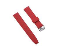 JASMKLX 20mm 22mm Silicone Wamkband Correa Deporte Buceo Rubber Hombres Mujeres Banda de muñeca Pulsera Accesorios Ajustar SRP777J1(Red,22mm)