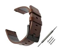 JASMKLX 22 mm Italia Guía de cuero petrolero 1 2 hombres Wi500q wi501q Mire el vector de la banda de liberación rápida de la banda de liberación rápida for ASUS ZENWATCH FIT for LG(Brown black clasp)