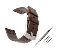 JASMKLX 22 mm Italia Guía de cuero petrolero 1 2 hombres Wi500q wi501q Mire el vector de la banda de liberación rápida de la banda de liberación rápida for ASUS ZENWATCH FIT for LG(Brown silver clasp)