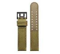 JASMKLX Banda de reloj de cuero Nylon Fit for Hamilton Fit for Khaki Field Watch H760250 H77616533 Ajuste for la correa de la caída de Seiko Watch 20mm 22mm(Army-Black Buckle,22mm)