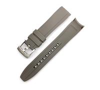 JASMKLX Corcha de goma suave Universal Arc Arc GaviMe Sport Reemplazo de reemplazo Reloj de 18 mm 20 mm 22 mm Fit For Nature(Gray,22mm)