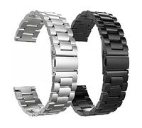 JASMKLX Correa de acero inoxidable milanesa BIP S Lite GTS GTR 2 Banda de pulsera 20 mm 22 mm Reemplace WatchBand Fit for Xiaomi Fit for Huami Fit for Amazfit(Silver-black,For 22mm)