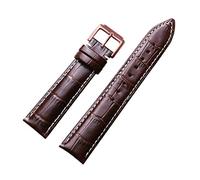 JASMKLX Correa de correa correa de cuero correa 16 18 19 20 21 22 mm Correa + caja de regalo(Blue Pink,22mm)