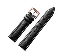 JASMKLX Correa de correa correa de cuero correa 16 18 19 20 21 22 mm Correa + caja de regalo(Blue White,18mm)