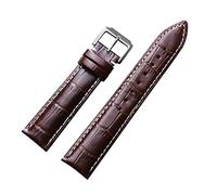 JASMKLX Correa de correa correa de cuero correa 16 18 19 20 21 22 mm Correa + caja de regalo(Red Black,21mm)