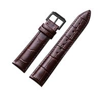 JASMKLX Correa de cuero 12mm-24mm reloj de acero correa correa correa correa pulsera + caja de regalo(Black Green,24mm)