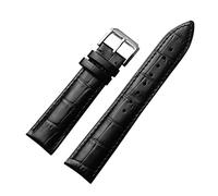 JASMKLX Correa de cuero 12mm-24mm reloj de acero correa correa correa correa pulsera + caja de regalo(Blue White,22mm)