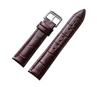 JASMKLX Correa de cuero 12mm-24mm reloj de acero correa correa correa correa pulsera + caja de regalo(BLACK WHITE,22mm)