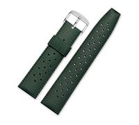 JASMKLX Correa de goma for reloj compatible for Seiko SRP777J1, compatible for Omega, resistente al agua, deportiva, for buceo, correa transpirable, pulsera de reloj de 20mm y 22mm(Green,20MM_BUCKLE S