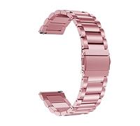 JASMKLX Correa de pulsera de metal Gts2 Correa BIPS WATCHAND PACE STRATOS 2 GTS GTR 42 MM Ajuste de correa for Xiaomi Fit for Amazfit Fit for Bip Fit for Huami(Pink steel,22mm)