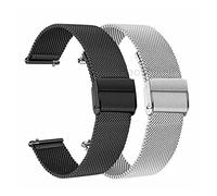 JASMKLX Correa de pulsera de metal Gts2 Correa BIPS WATCHAND PACE STRATOS 2 GTS GTR 42 MM Ajuste de correa for Xiaomi Fit for Amazfit Fit for Bip Fit for Huami(Black-silver,20mm)