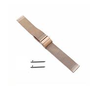 JASMKLX Correa de reloj de acero inoxidable 18 mm 20 mm 22 mm pulsera Relojes rápidos Relojes de relojes de reemplazo for hombres mujeres(Rose Gold,18mm)