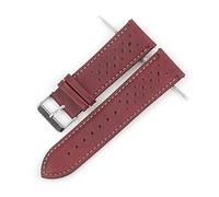 JASMKLX Correa de reloj de cuero Reloj de reloj transpirable poroso 18 mm 20 mm 22 mm 24 mm de costura hecha a mano de relojes Pulseras Reemplazo(Photochromic,20mm)