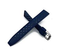 JASMKLX Correa de reloj de goma fluorada de 22MM, repuesto de 20 MM compatible for correa de reloj Seiko SRP777J1, pulsera impermeable de buceo for hombres(Silicone Blue)