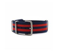 JASMKLX CORREA DE RELOJ DE NYLON DE PEQUEÑOS DE NYLON DE NYLON DE NYLON AJUSTE for JAMES BOND 007 Military Casual Wamkband Ejército Sport Reloj Correa Reemplazar(Navy red,20mm)